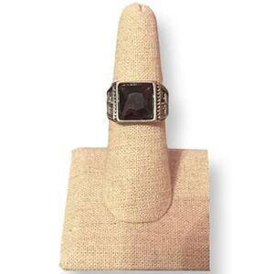 🤯5/$25🤯 Square Amethyst Silver Ring